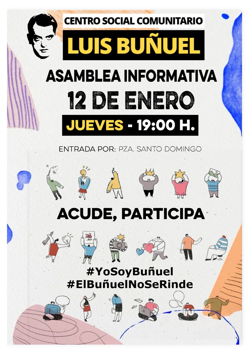 CSCLuisBunuel's tweet photo. El Buñuel será siempre lo que quieran las vecinas del Gancho y de Zaragoza.🙋🏾‍♀️🙋🏾‍♀️🙋🏾‍♀️🙋🏾‍♀️ #ElBuñuelNoSeRinde
📢Asamblea jueves 12 de enero 19h. https://t.co/oXl5av2eNt