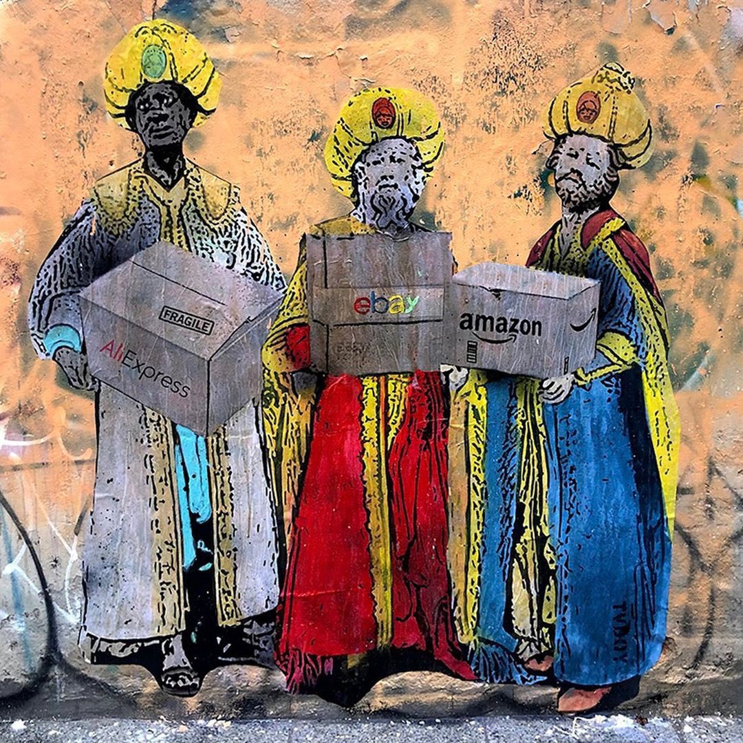 tvboy's tweet photo. Los Reyes en los tiempos del E Commerce. https://t.co/fYBocC8OMK