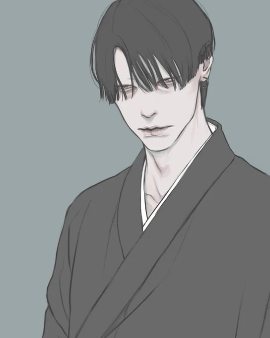 ラフを描き進めてます 