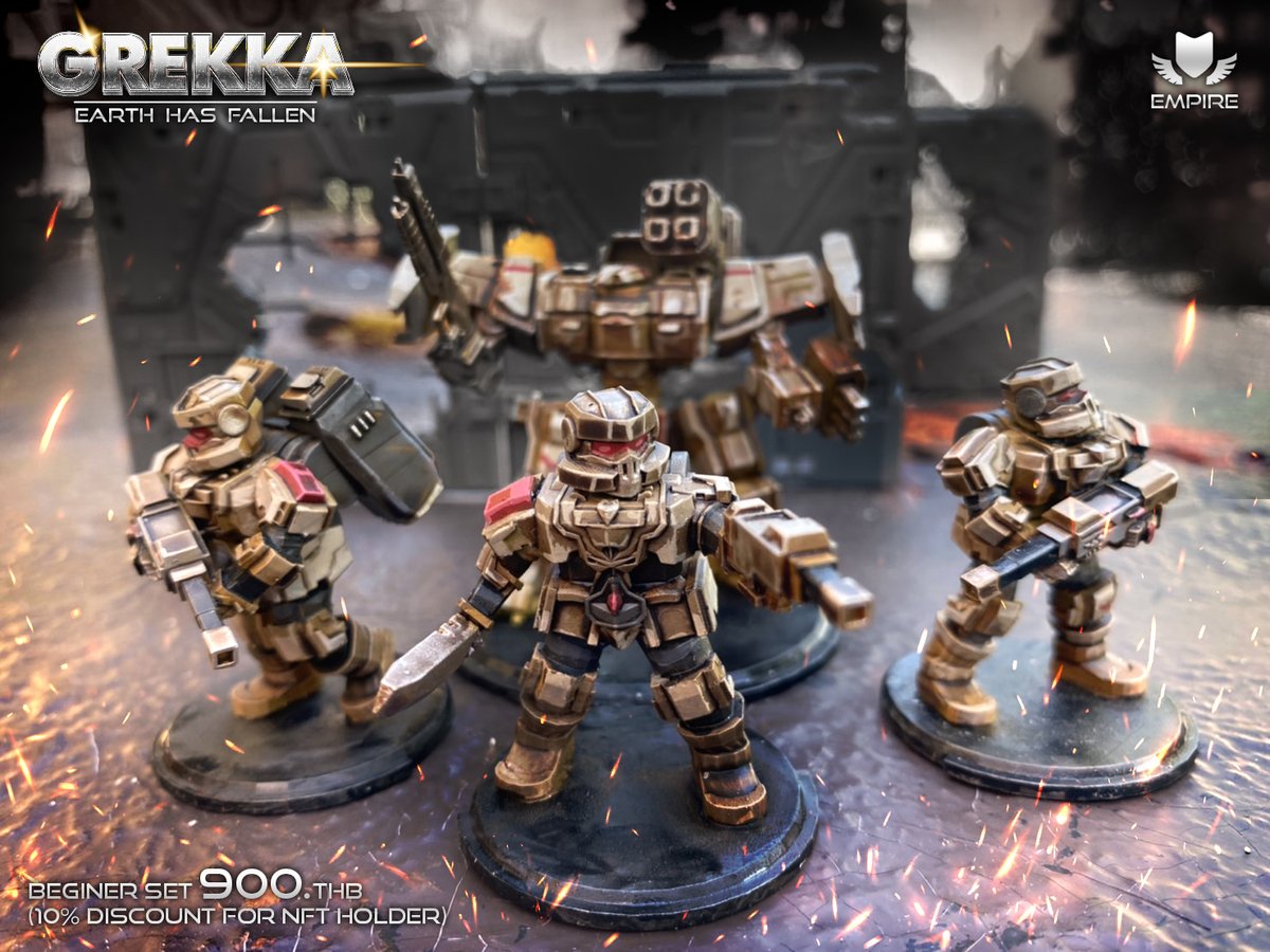 Grekkaboardgame's tweet photo. 💥โมเดล miniature GREKKA earth has fallen พร้อมรบแล้ว💥
(holder จะได้รับโมเดลตามจำนวน Unit เช่น Empire Trooper 2 ตัวก็จะได้รับ 2 ตัวไปเลยครับ) https://t.co/ofwGUZCTw6