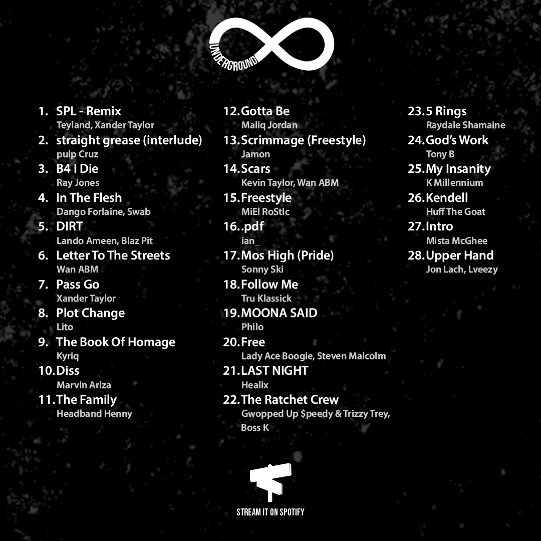 616RecordsMusic's tweet photo. Start the year off right with songs from some of the best up-and-coming rappers in the game. ‘Infinity Underground’ brought to you by 616 Records ‼️

https://t.co/L65Ni3dCEw

See playlist bio for instructions on how to submit your music to be featured.

#hiphop #rap #playlist https://t.co/UeI4EkEMn6