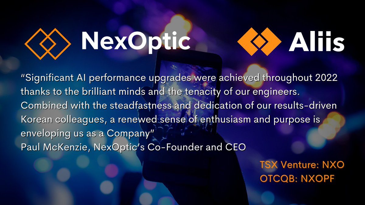 NexOptic Provides 2023 Outlook 

A standout for the future direction of NexOptic is our NexCompress™ given its potential to save money while reducing the carbon footprint of cloud operators, streaming companies and other global entities.

$NXO.V $NXOPF
nexoptic.com/news/nexoptic-…