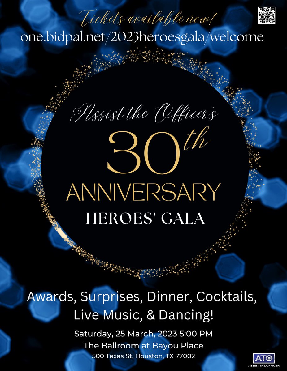 ATOHouston's tweet photo. Join us for an exciting evening honoring heroes from the Houston Police Department!  Tickets now available at https://t.co/2o7HGK6VQQ https://t.co/U6T20GZA1f