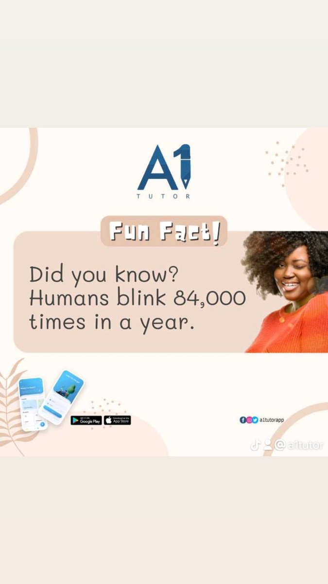 A1tutorapp's tweet photo. You never knew isn't?π
Well this how we plan to serve you back to back this year with mind-blowing content.
We remain your No1 learning companionπ
#a1tutor #onlinelearning #learningisfunwithus #funfacts #funlearningfriday #owanbe #weekendvibes https://t.co/hT3qketbhl