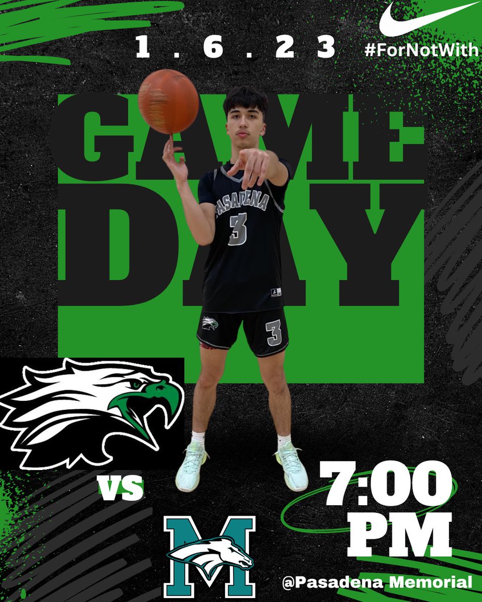 🚨🏀 GAME DAY🚨🏀

🆚: <a href="/Mav_Hoops/">MavHoops</a> 

📅: Today

🕖 : 9A 4:30/JV 5:45/Varsity 7:00

📍: Pasadena Memorial HS

<a href="/hoopinsider/">Hoopinsider</a> <a href="/PasadenaCitizen/">Pasadena Citizen</a> <a href="/AthleticsPISD/">PasadenaISDAthletics</a> <a href="/PasadenaHigh/">PHS Eagles</a> <a href="/PasadenaISD_TX/">Pasadena ISD</a> #ForNotWith