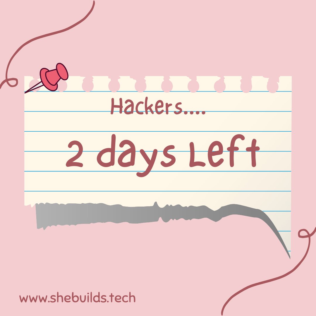 SheBuildsEco's tweet photo. Get your coffee mugs readyโ
Because we're just 2 days away from you!โณ
Haven't registered yet?
Do now!!๐
https://t.co/IX0drUMw7c
#hackathon #virtualhackathon #hack #data #ai #ml #schwags #goodies #YouTube #Session #coder #programmer https://t.co/8JVDK5fv38