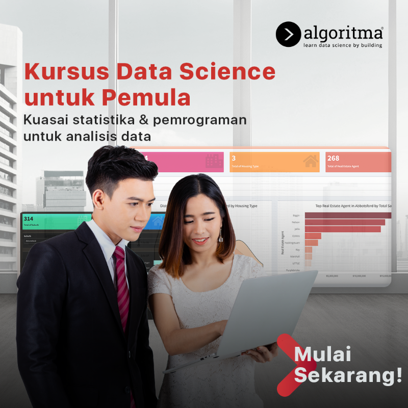 teamalgoritma's tweet photo. Ingin berkarier di bidang data? Bangun portofoliomu dan pelajari Data Science sekarang!