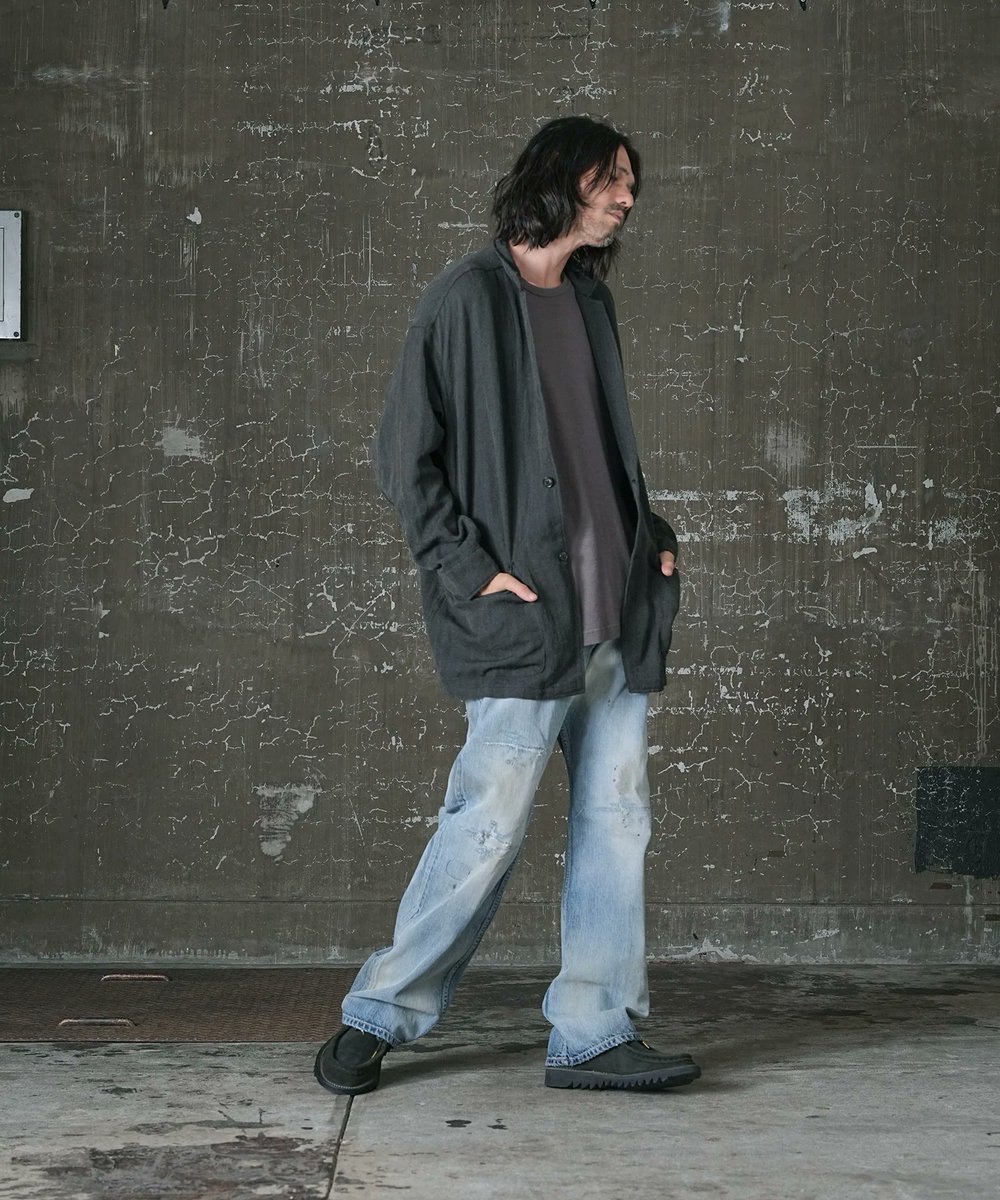 GA_NAGOYA's tweet photo. NEW ARRIVAL

【EGO TRIPPING】
RADSKINS SLOPPY JACKET luxury
Color：moku SAND,moku BALCK
Size : 46,48
Price : 44,000yen(tax in)

通信販売も行っております。
TEL 052-261-4477 https://t.co/UQVVZCMO7Q