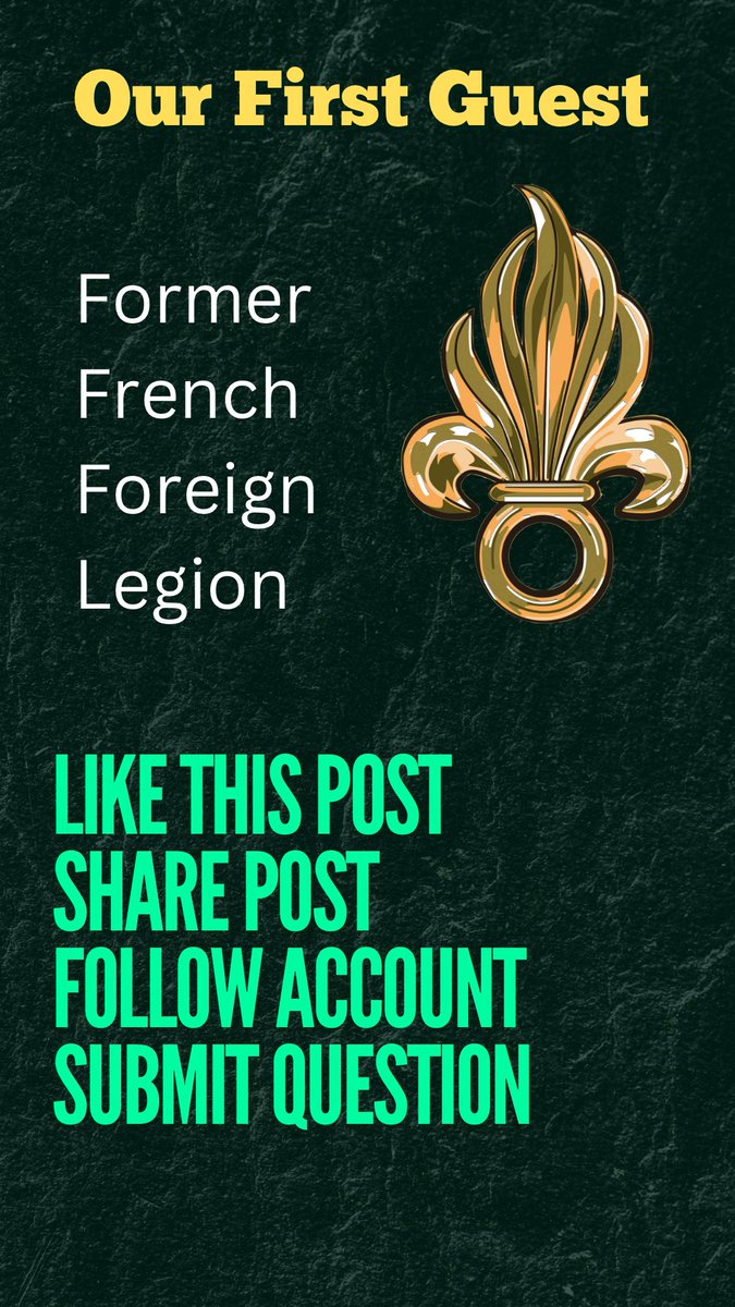 Our AMA series begins soon.  
Our first guest is a former member of the French Foreign Legion. 
To have your question featured:
Like the post,
Please share it,
Follow to stay up to date.
DM your question. 
 #FrenchForeignLegion #Advertisement #motivation #ama #hookpoints #story