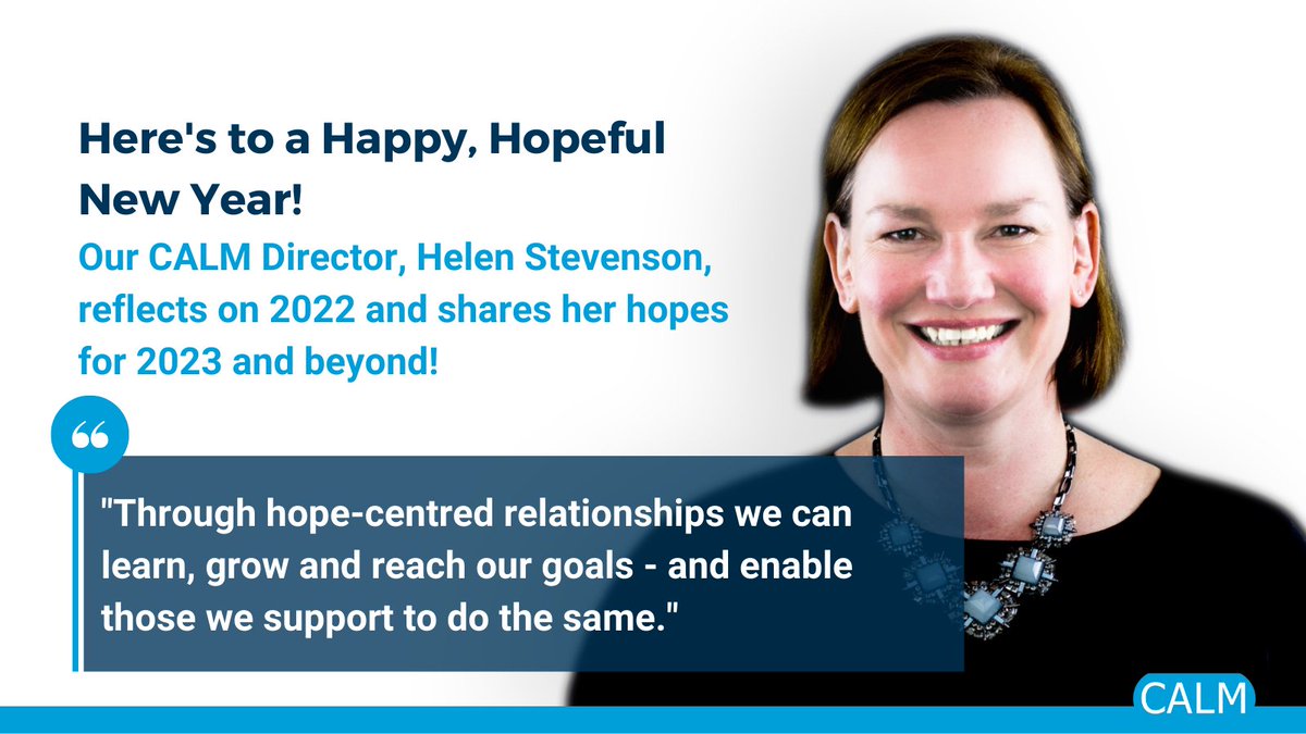 Calmtraining's tweet image. Happy New Year Everyone! 🎉 
Hear from our Director, Helen Stevenson, as she shares some reflections on 2022 and a hopeful message for this upcoming year: bit.ly/HappyNewYearfr…
