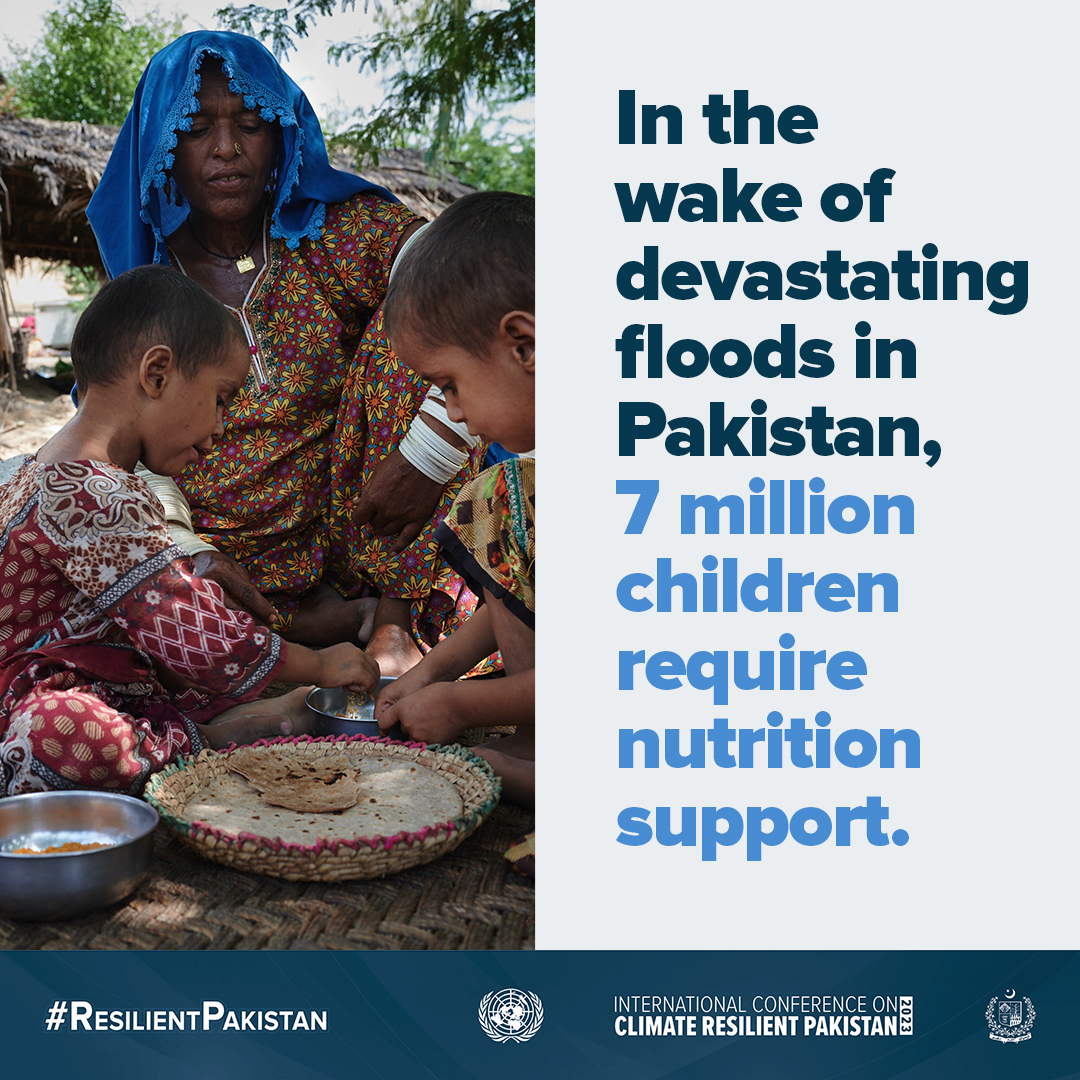 .@GovtofPakistan & @UN are co-hosting an International Conference on Climate #Resilient Pakistan to support 🇵🇰 #BuildForwardBetter and help restore the lives and livelihoods of of the flood-affected people. 

📍Geneva
🗓️09 January 2023

👉 bit.ly/3hP37g3