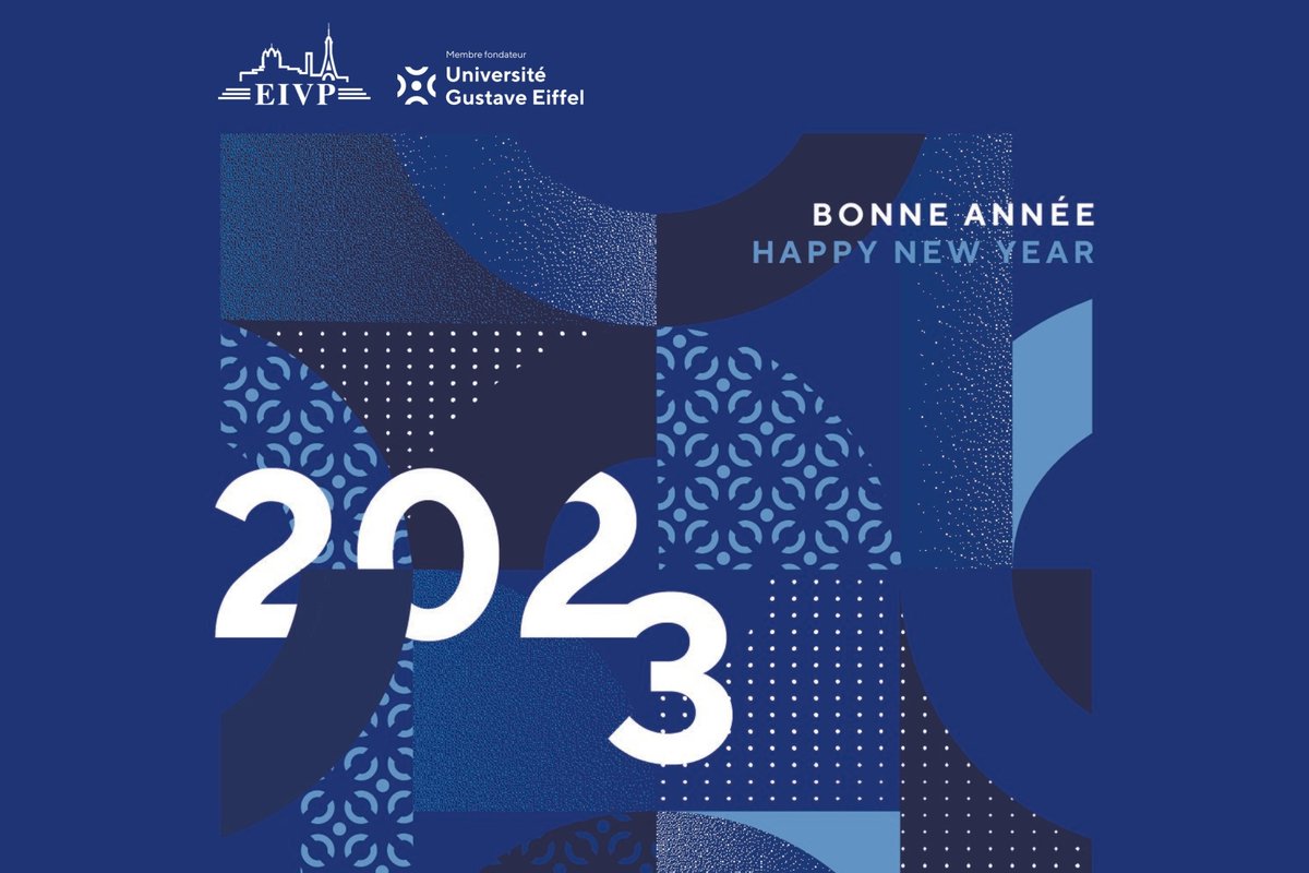 🎉 L’<a href="/eivp_paris/">.</a> vous souhaite une très belle année 2023 !
💡 Imaginons ensemble les #villes et #territoires de demain pour répondre aux défis des grandes transitions #écologique, #énergétique et #numérique !
@UGustaveEiffel <a href="/aivp_asso/">AIVP</a>