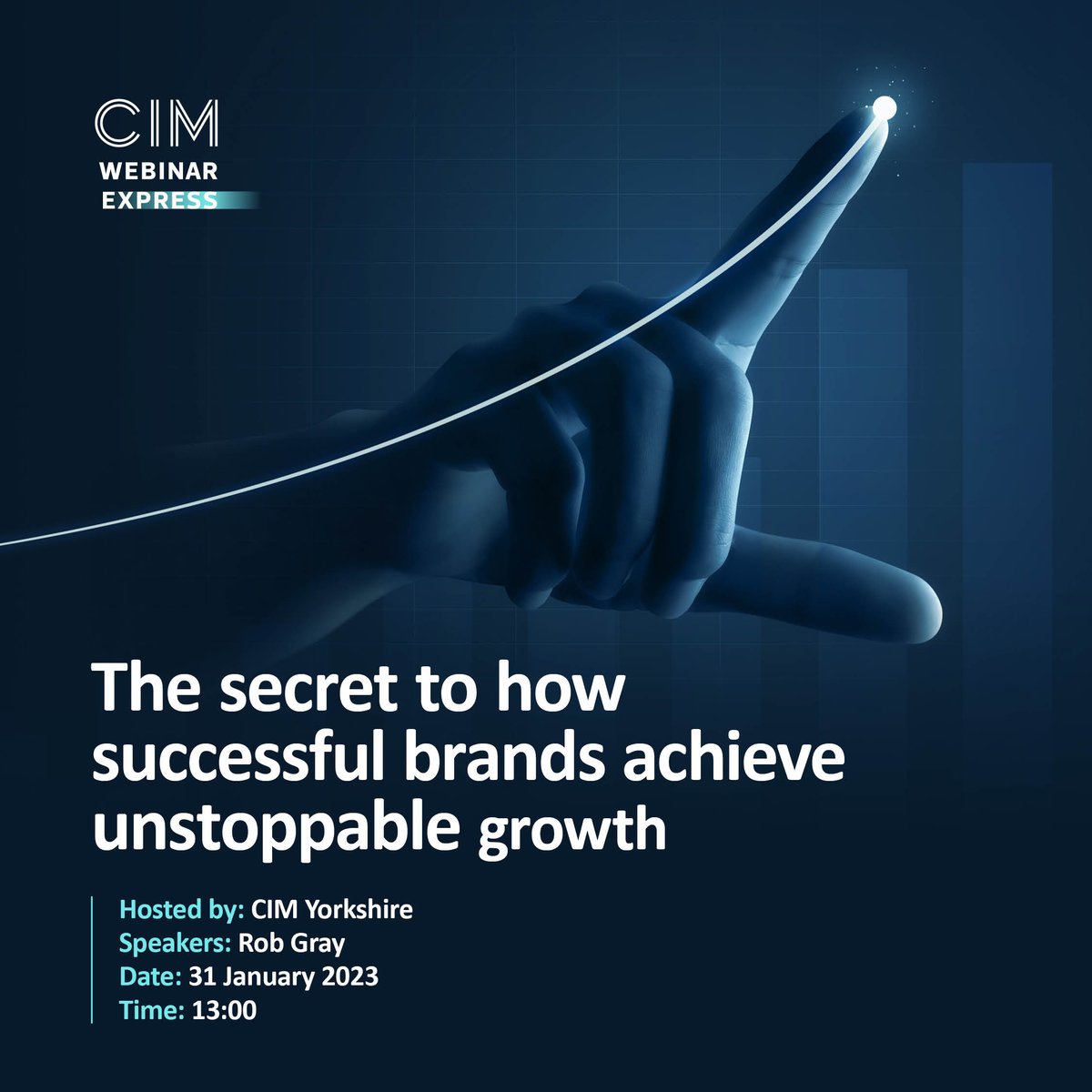 First #webinar express of the year is on 31 January and has been organised by the Chartered Institute of Marketing <a href="/cim_marketing/">CIM</a> and the <a href="/CIMinfo_North/">CIM North</a> #yorkshire.  Book #fre 'The secret to how successful brands achieve unstoppable growth' bit.ly/3uYIaCy. #Professional