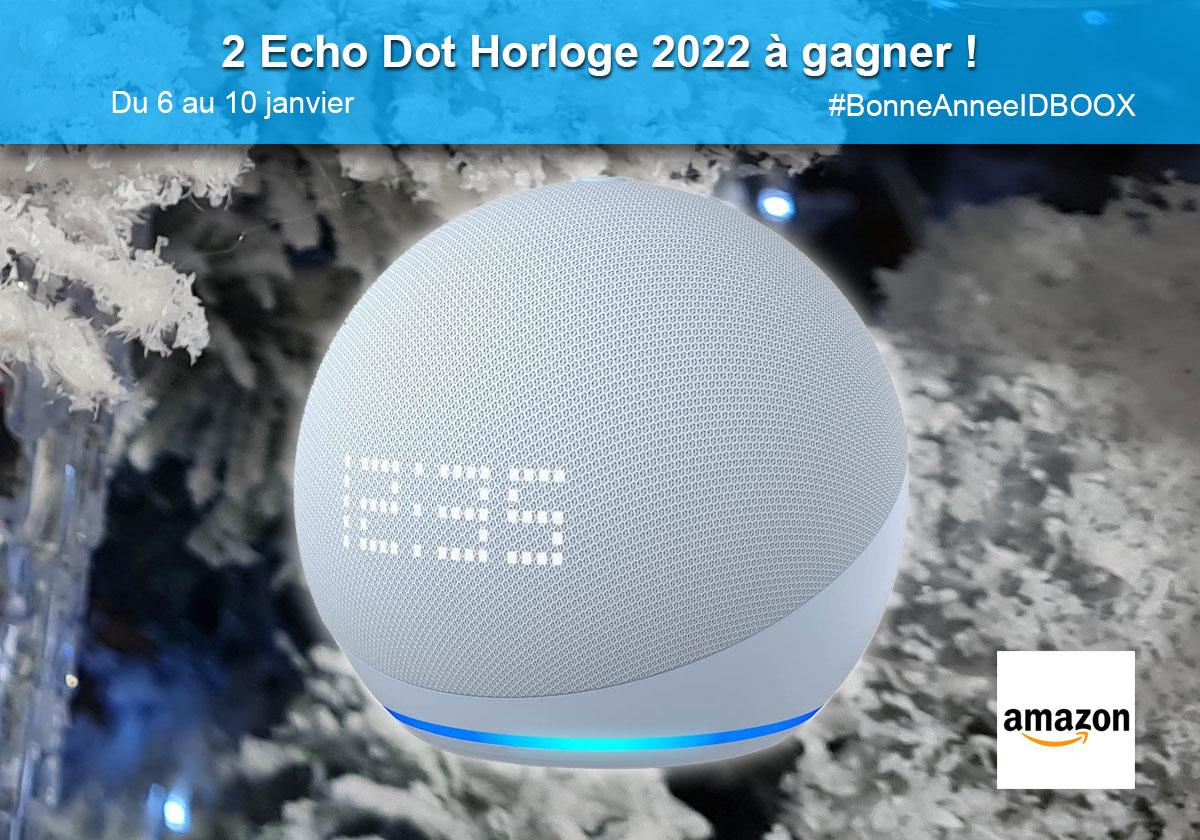 IDBOOX's tweet photo. On fête la nouvelle année avec Alexa ! 2 enceintes Amazon Echo Dot horloge 2022 à gagner ! Alexa ? Est-ce que je vais gagner #Jeuconcours ? 
1⃣ RT+FOLLOW
2⃣ Remplissez le formulaire https://t.co/LhP8tJNXso
3⃣ Utilisez et partagez #BonneAnneeIDBOOX pour ce #CONCOURS https://t.co/yl2KoSoFEv