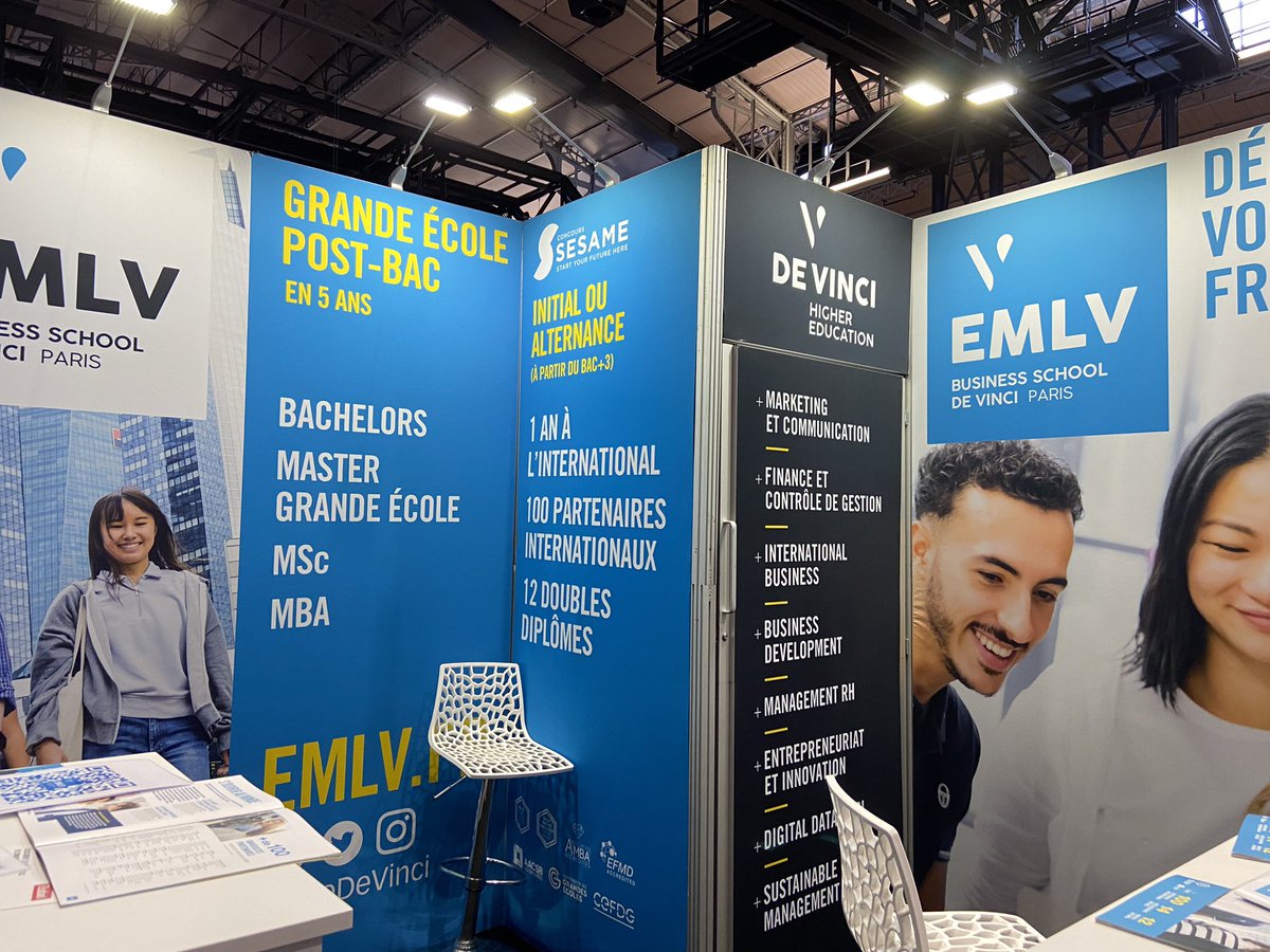 ZeiselG's tweet photo. @Salon_Postbac @poledevinci @EMLVparis présents au salon porte de la Villette @ConcoursSESAME stand 65 nos étudiants ont le plaisir de vous expliquer nos formation #grademaster #international #digital #marketing #finance # transversalité #softskills #RHOSLC https://t.co/hD7tjqD21L