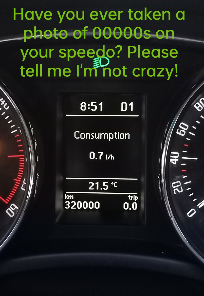 jcrabtree's tweet photo. Am I the only 🤪 crazy one?
Every since I was a kid I loved it when 9999 would click over to 0000 on speedometers.
Over the decades I have often stopped to take a photo.
Is it just me? 🤔
#mtbos #odometer #iteachmath #zero #BaseTen #maths #Mathematics #Podometic #speedo 🤣 https://t.co/CoY1ztFkNR