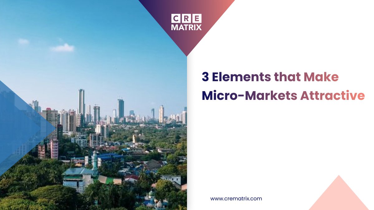 CreMatrix's tweet image. What makes micro-markets attractive? 

Excellent infrastructure &amp;amp; connectivity, fair real estate rates and affordability are three factors that make a micro-market lucrative in the real estate market. 

Click to Read More: bit.ly/3WNoqOe

#CREMatrix #Micromarkets #Market