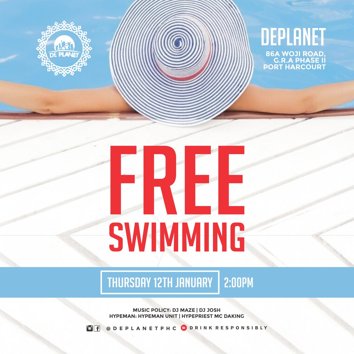 deplanetlounge's tweet photo. THURSDAY January 12th, We Dive for free… #swimming #party #ph #portharcourt  #nightlife #club https://t.co/QmI7GjIu69
