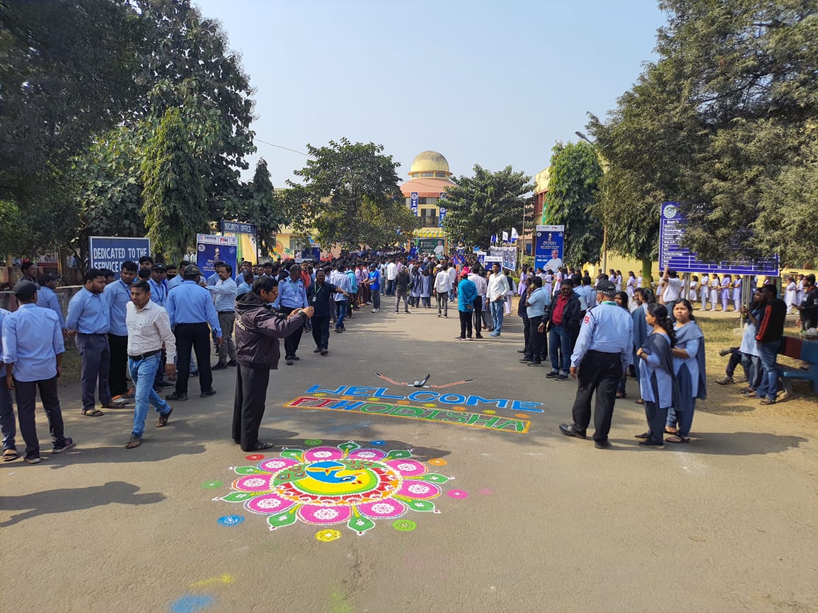 ParjangBdo's tweet photo. During Welcome celebration of FIH World Championship Trophy Today at IGIT Sarang to be played at Bhubaneswar and Rourkela from 13th January 2023. https://t.co/FBqIvHAGbd