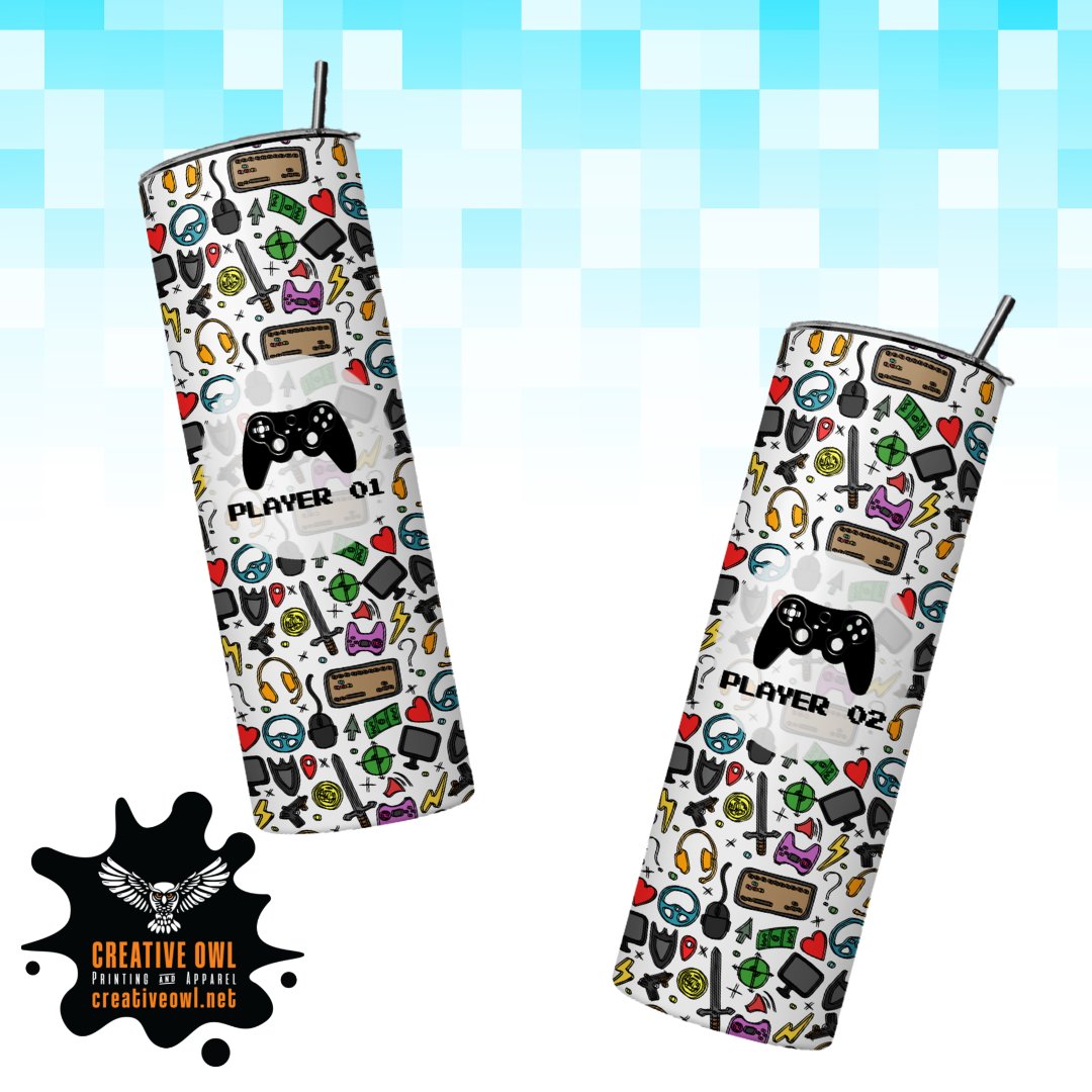 CreativeOwl777's tweet photo. Do you and your partner like to play video games? Get this tumbler set for you and your significant other! ๐ ๐ฎ
Click the link to order your yours >>> https://t.co/ZMksDU2J22
.
.
#CreativeDesign #CreativeOwl #tshirtshop #Screenprinting #tshirts #tumblers #decals https://t.co/GuW9Mjanc1