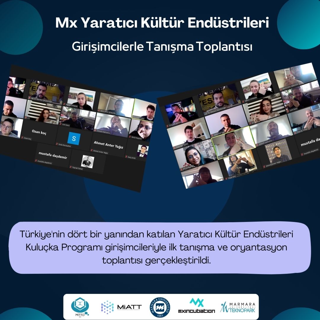Türkiye'nin dört bir yanından katılan Yaratıcı Kültür Endüstrileri Kuluçka Programı girişimcileriyle ilk tanışma ve oryantasyon toplantısı gerçekleştirildi.

#entrepreneurship #entrepreneur #innovation #mxstartup #mxincubation #karmagerçeklik #technology #yaratıcı #endüstri