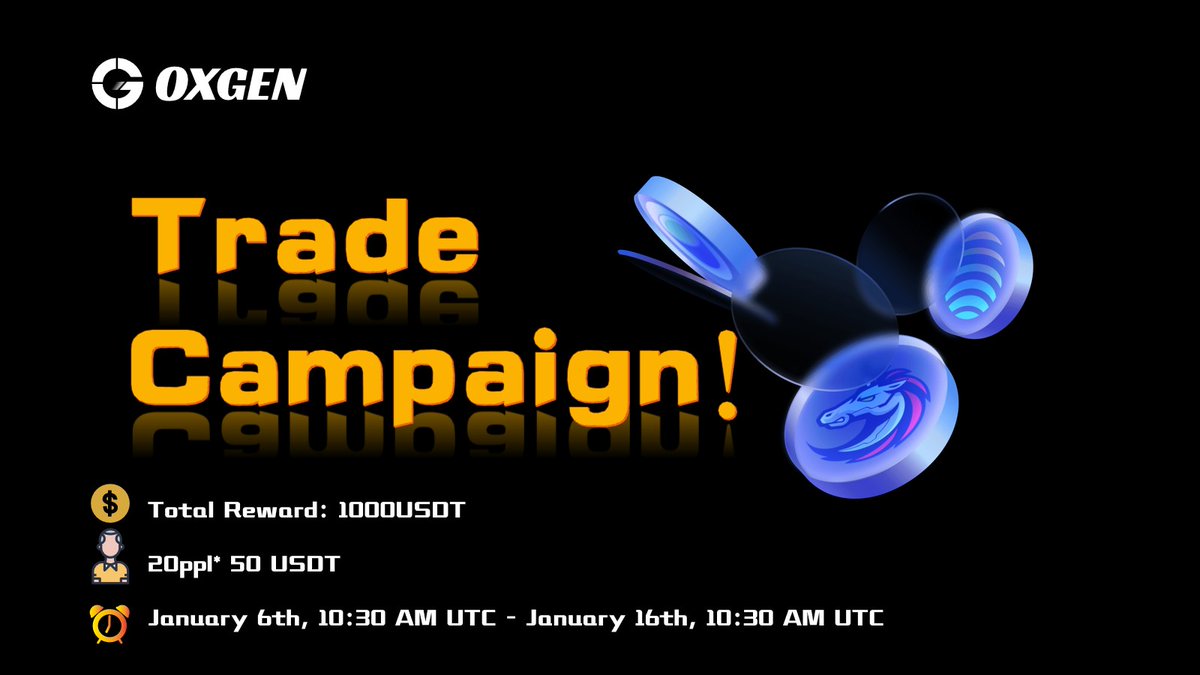 0xgen_io's tweet photo. 🎁@0xgen_io is holding a Trade Campaign to celebrate the #NewYear2023!

💵Rewards: total 1000 #usdt, 20 ppl
🔗Tasks: https://t.co/ziZxsebBJb

📌Additional Rewards: 5ppl*10 #usdt on @Quest3_xyz
🔗Tasks:https://t.co/cSo6RS4n6w

⏲End time: Jan 16th UTC
https://t.co/j0wP0v817c https://t.co/M7XJdf9d91