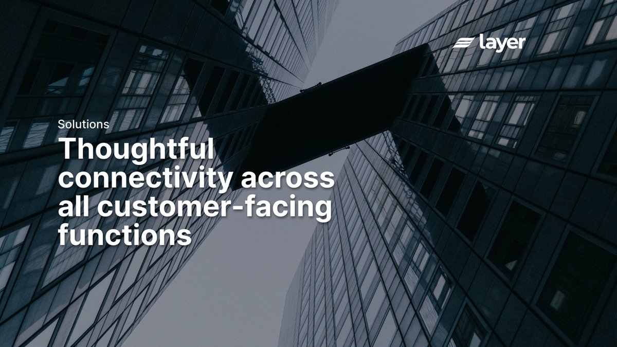 weareLAYER's tweet photo. Step away from overcomplicated, under-performing experiences that fail to satisfy customers. Instead welcome thoughtful connectivity across all customer-facing functions for a simpler, engaging experience.🤝 https://t.co/VhBr7w7uri https://t.co/vsfjBJqEbU