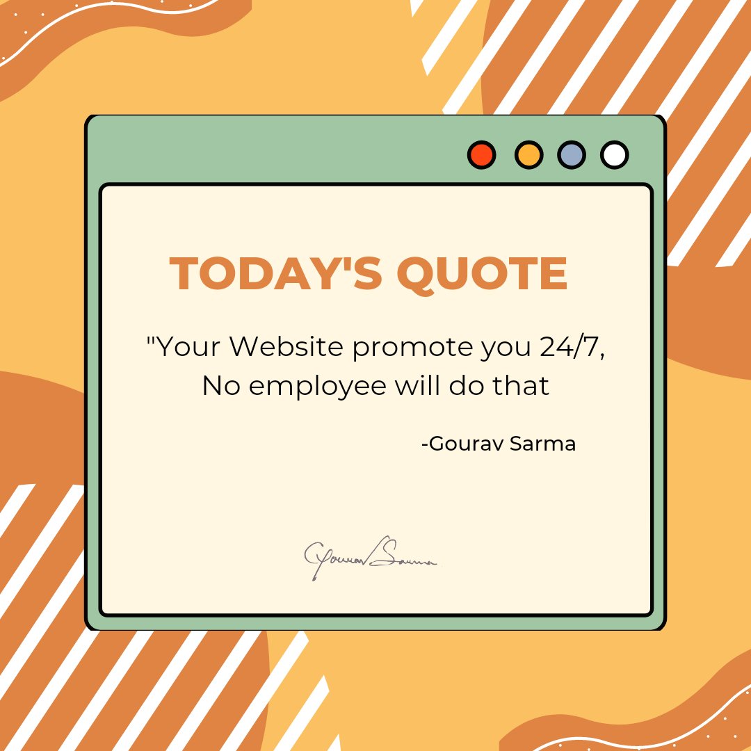 Your Website promote you 24/7,no employee will do that #wordpress_designer #Webdesign #webdevelopment