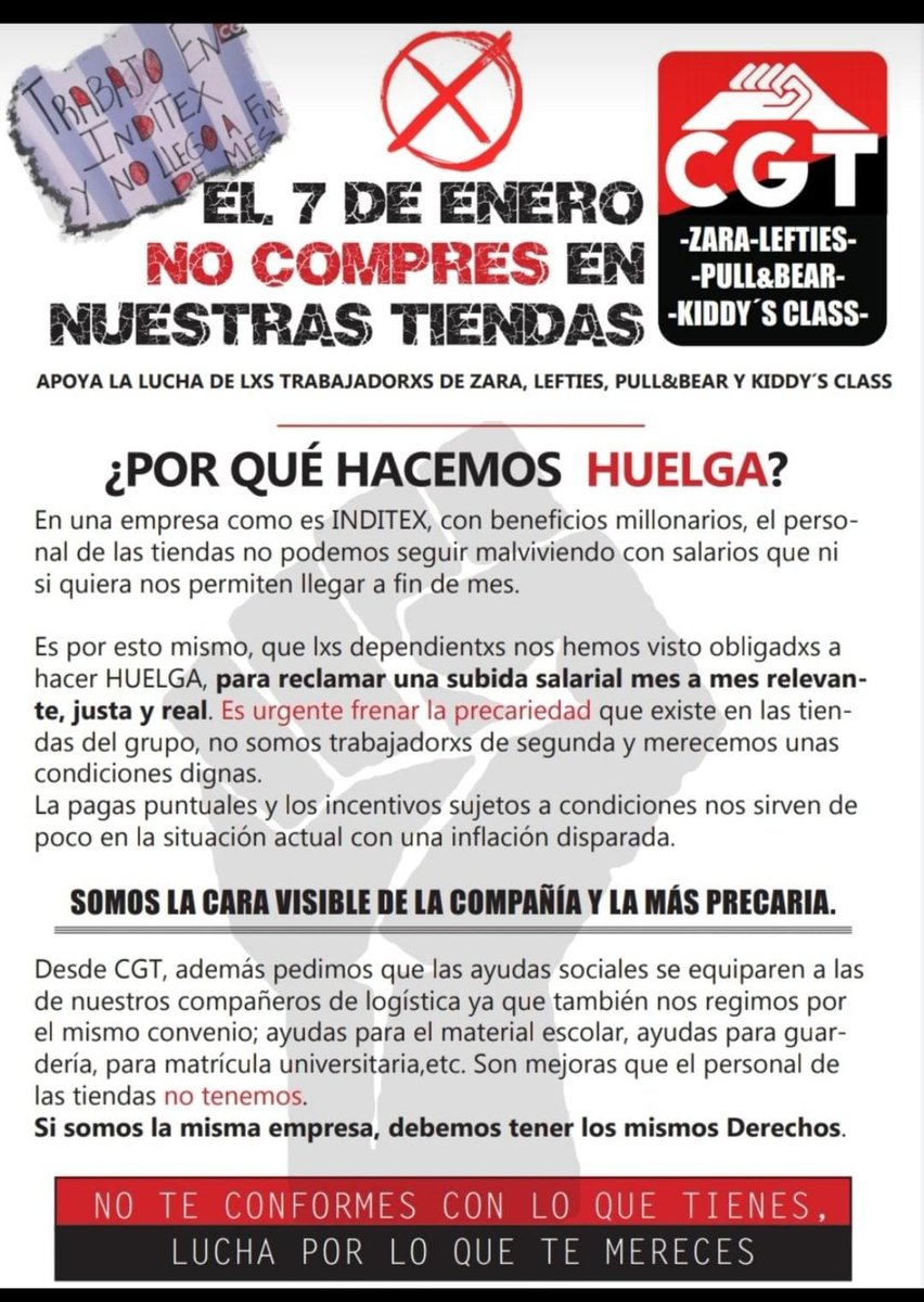 DeThorito's tweet photo. Huelga #Inditex
Ahora España se acuerda que Don Amancio Ortega no es todo un Angelito como cuando hacia sus regalitos envenenados a la Sanidad. A ver ahora cual partito abre boca. https://t.co/3l0qf39EJx