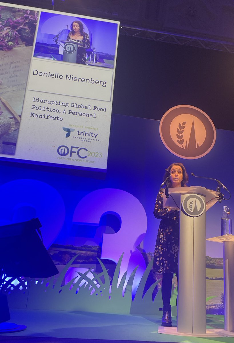 AWESOME <a href="/DaniNierenberg/">Danielle Nierenberg, Food Tank</a> talking at the <a href="/oxfordfarming/">Oxford Farming Conference</a> saying “to go forward we need to go back and look at indigenous systems and learn from what they are doing” and also “investing in women in agriculture could increase productivity by over 100%” 🙌 #OFC23
