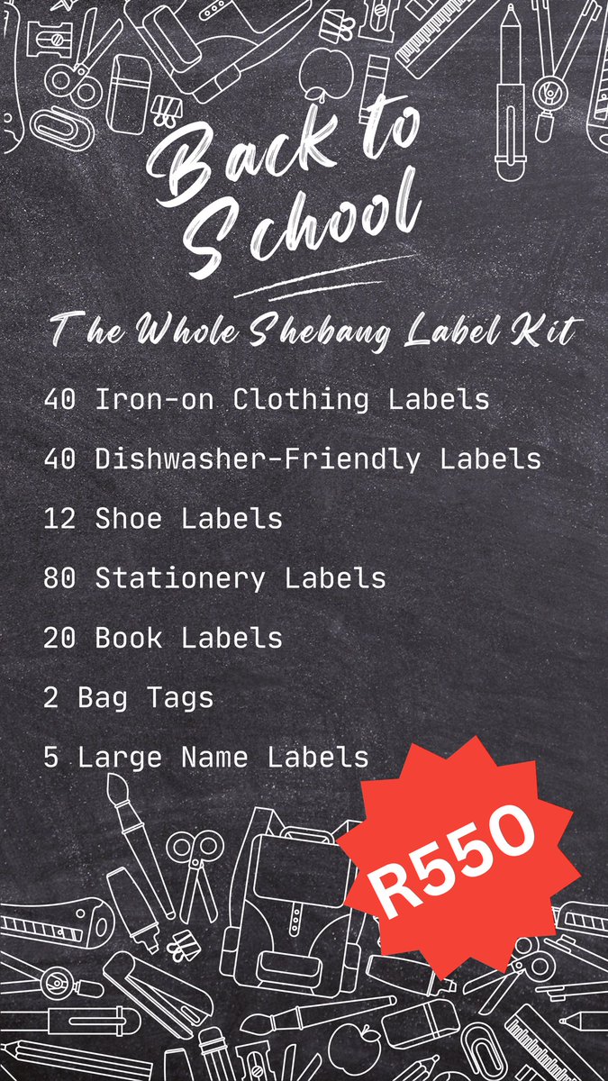 balleriia's tweet photo. Check out our back to school packages for your little ones. Stickers &amp; Labels start from R2,50 📚📚📚 https://t.co/IwgHSGnxjK