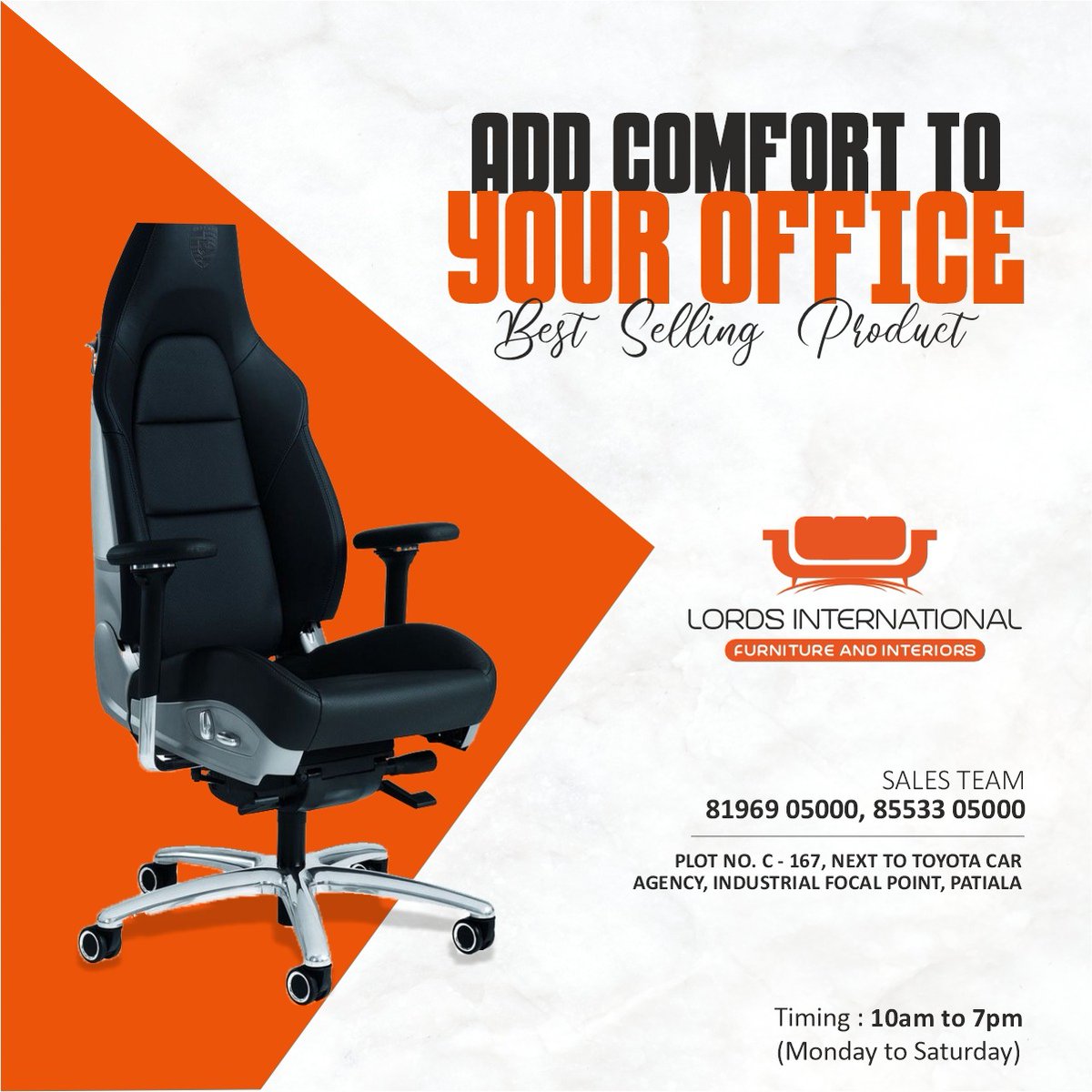 Add comfort to your office.
#lordsinternational #enhancethebeauty #workplace #beautiful #elegantfurniture #office