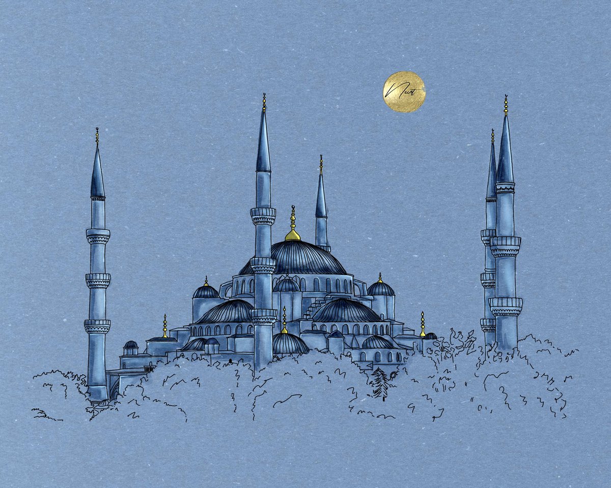 Nevit_'s tweet photo. Kararsız ben, hangisinin daha iyi olduğuna karar veremeyip hepsini ekledim 🤭

#NevitçeÇizimler
#BlueMosque
#SultanahmetCamii https://t.co/KBPHtqmrKk
