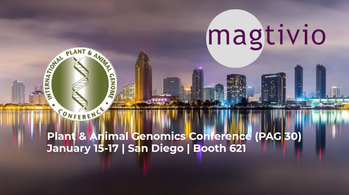 magtivio's tweet photo. @magtivio will be exhibiting at #PAG30 conference in San Diego, from January 15 – 17. Meet Peter van Driessche and Kevin Custers on booth 621 to discuss any #plantbreeding #animal #samplepreparation needs #agriculture #genomics #pag2023 https://t.co/sQlO6UEZ6c