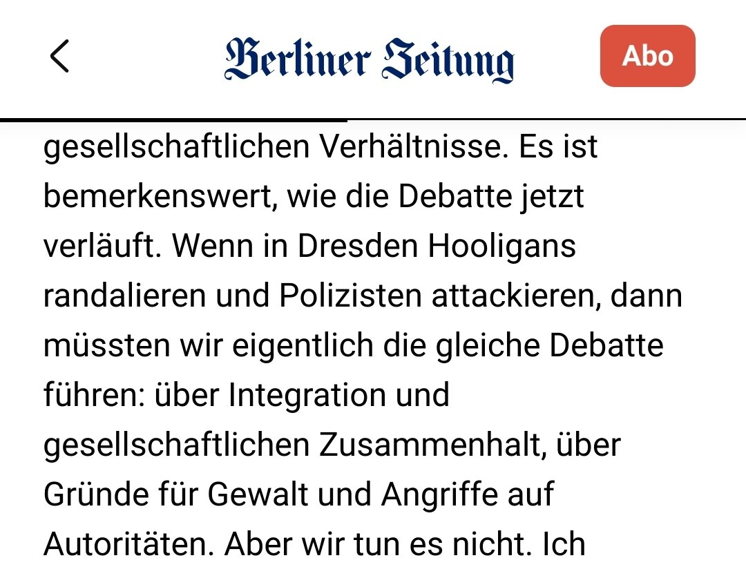 Hey <a href="/nareksisiX/">Cihan Sinanoğlu</a>, die Debatte wird tatsächlich immer wieder geführt. Du kriegst sie in deiner Bubble nur nicht mit. Außerhalb dieser ist "Dynamo Dresden" mindestens ein genauso großes Buzzword wie "Kanaks in Neukölln". Bei div. Polizeien im Land sowieso. #Silvesternacht #sgd1953