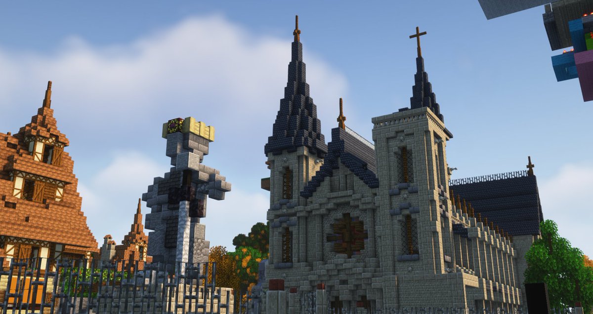 DawnOfTime_team's tweet photo. 💬 "You must protect my land," those are my grandfather's last words. Ever since I learned that, I've spent my time protecting the city, just like my ancestors did. 

Shoutout to @LekTer_CD for the extra help

#Minecraftbuilds #Minecraft #minecraft建築コミュ   #build #medieval https://t.co/WwMDeGEi2W