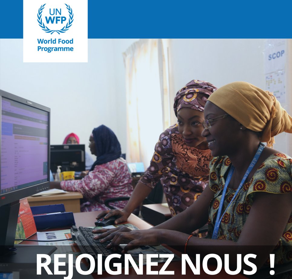 🔔🆕Le Programme Alimentaire Mondial des Nations Unies recrute: 9 positions de Moniteurs(trices) Agent de suivi GS4

📍(2 Kaédi, 1 Sélibabi, 6 Bassikounou)

📆Date limite : 20 Janvier

Lien: tinyurl.com/y7j4p7v8

Les candidatures féminines sont fortement encouragées à postuler
