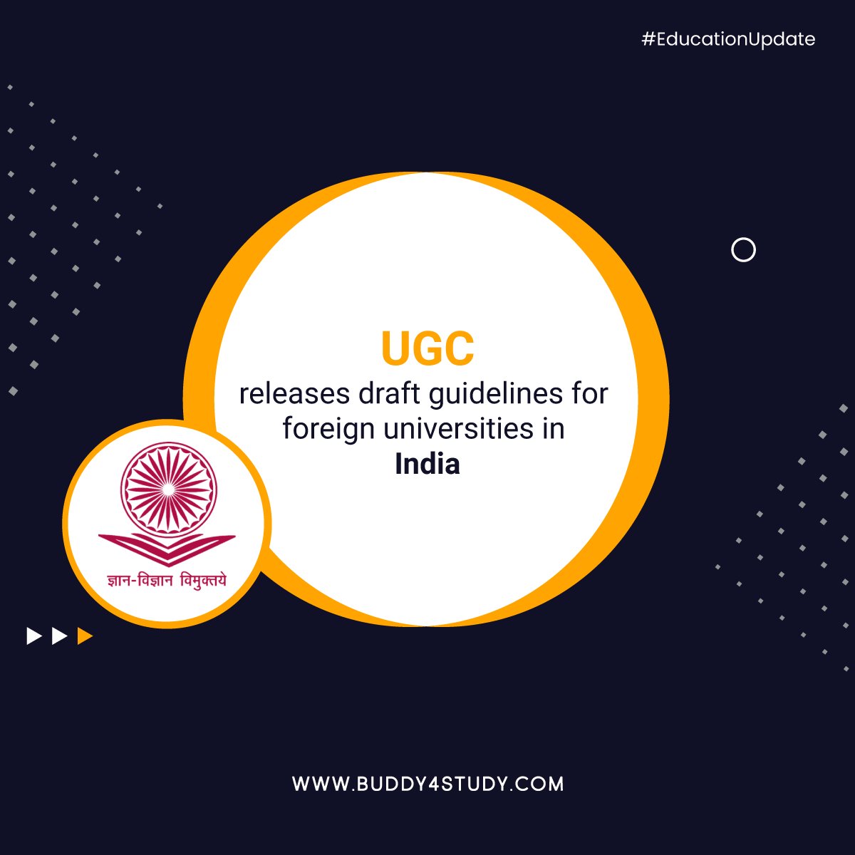 Buddy4Study's tweet image. The #UGC guidelines, called the &quot;University Grants Commission (Setting up and Operation of Campuses of Foreign Higher Educational Institutions in India) Regulations, 2023&quot; - shall regulate the entry of foreign universities in India.
#UGCGuidelines #NEP2020 #Buddy4Study