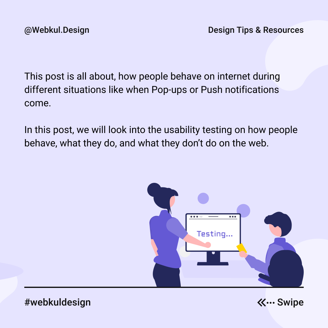 WebkulDesign's tweet photo. Hi everyone! Hope you're doing great. 🤩

We've compiled a few individual insights from actual usability testing in this post about how people behave, what they do, and what they don't do online.

#webkul #webkuldesign #userbehaviour #user #research #error #design  #figma #uipost https://t.co/I6iIV3urTm