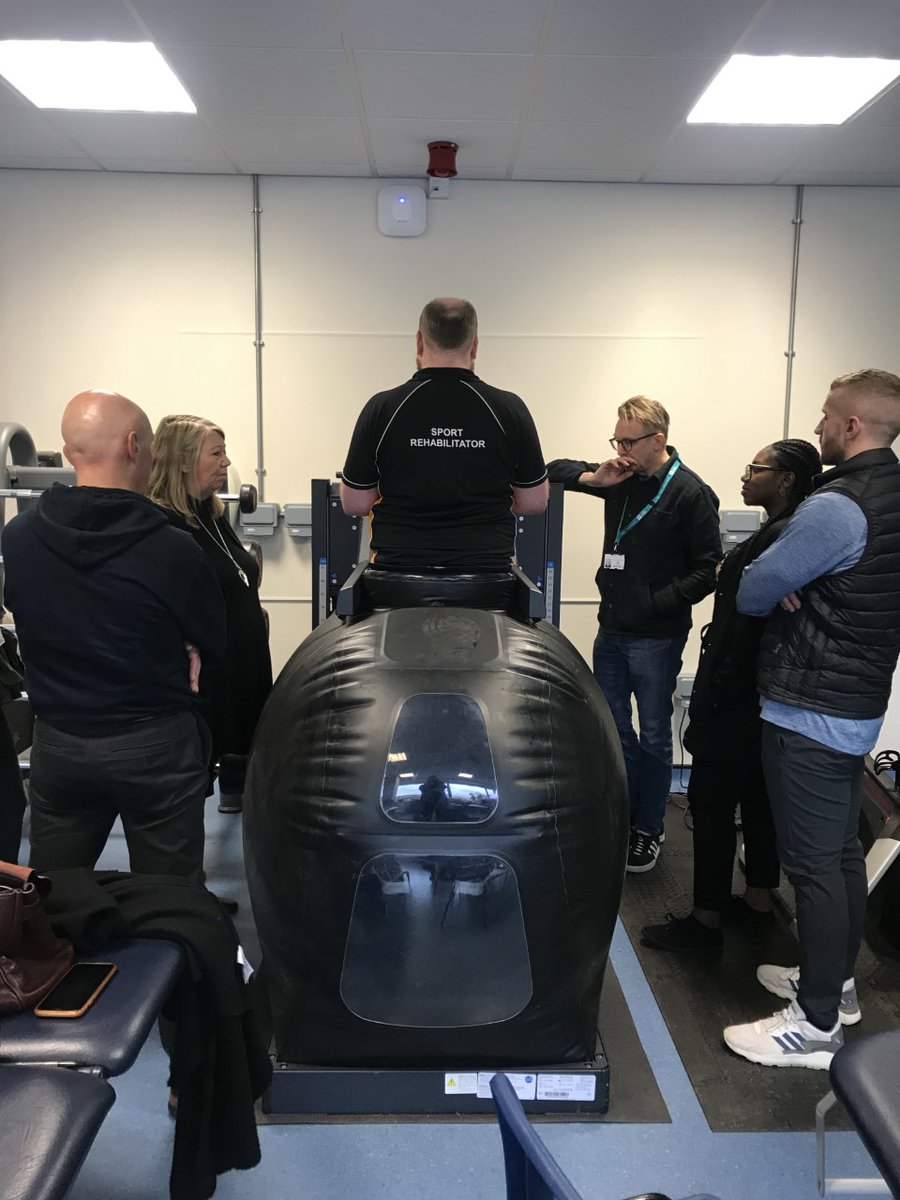UoNSkills's tweet photo. Take a look at our fabulous new Anti-Gravity Treadmill in action from @Alter_G the AlterG Via 😍
https://t.co/lucdgJUGwf
Here's @mossyrehab giving it a test drive! #UoN #Physiotherapy #SportsMedicine #AlterG #AntiGravityTreadmill #Rehab https://t.co/nd1NMHoW3X