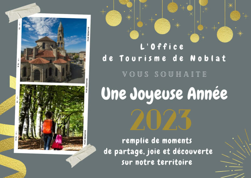 OTNoblat's tweet photo. Nos meilleurs vœux pour 2023 et l'agenda de vos sorties en janvier sur Saint-Léonard de Noblat et alentours : expo, théâtre, cabaret, yoga, dancing, soirée lecture... - https://t.co/1DrceprZtP https://t.co/hm1ugey5h3