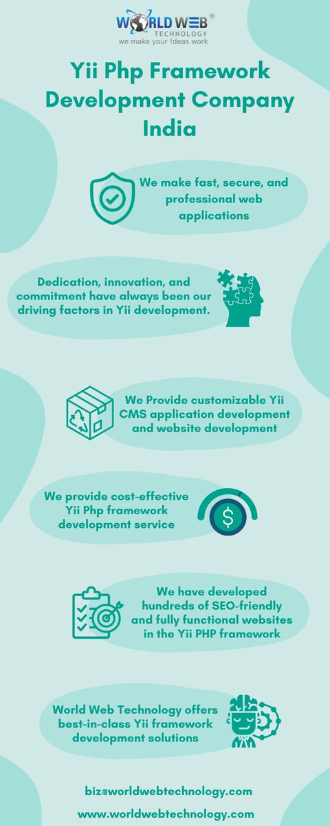 worldwebtechno's tweet image. Yii Php Framework Development Company India
#WorldWebTechnology is the best #YiiPhpframework development company in India & USA. We delivered the best Yii Php #frameworkdevelopment service at an affordable price.
Read More: bit.ly/3jXPgVH
#yiideveloper