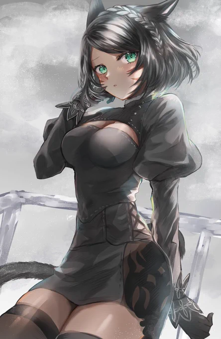 サレタ竜さん#FF14イラスト #FF14art #ミコッテ 
