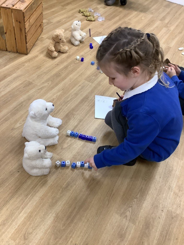 JCAWakefield's tweet photo. Reception Class have been designing and playing fantastic ‘snow bear’ games with their friends applying excellent mathematical knowledge #EYFS #JCACurriculum #purposefulplay #Snowbears https://t.co/XYpnxPQfYp