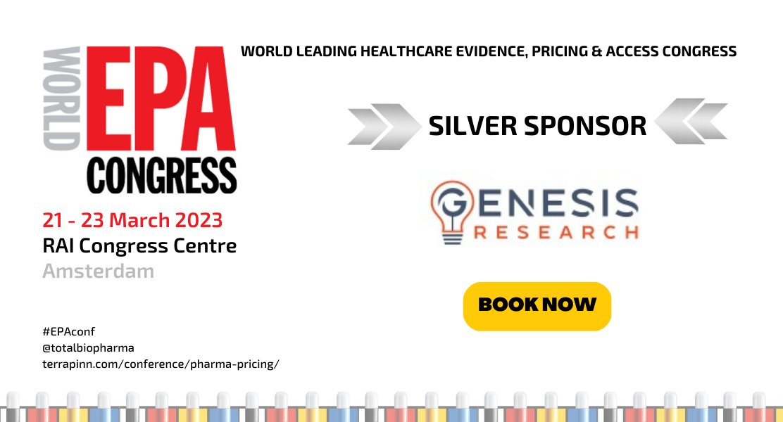 🎤 We are happy to share that @GenesisHeor is a confirmed Silver Sponsor for the EPA World Congress 2023, which takes place this March in Amsterdam. 

Join our world class healthcare event to hear on evidence, pricing and access. 

Book Now:buff.ly/3X8pUTk 

#EPAconf 2023