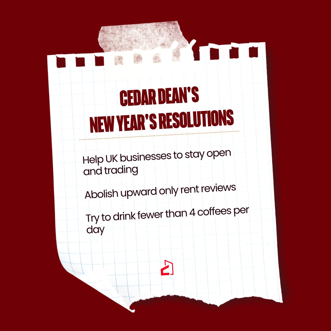 Friday Food for Thought 💭 Since we're in a new year, it's only natural we begin thinking about our new year's resolutions. #CedarDean #CedarDeanTeam #NewYearsResolutions  #SupportingBusinesses #AbolishUpwardOnlyRent #DrinkLessCoffee
