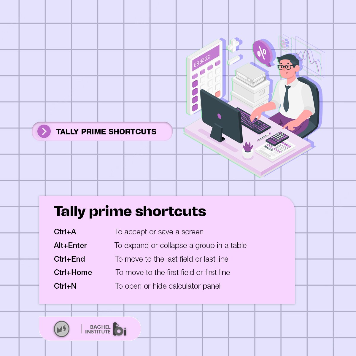 MiniatureSchool's tweet photo. Make an entry in seconds with the help of these shortcuts !!
#shortcuts #tallyprime #accounting #befast #bemoreefficient #fastworker #takecare #factsdaily #learn #keepgoing #knowledge #tallyskills #funandlearn #boostyourknowledge #tutorial #baghelcomputercentre #miniatureschool https://t.co/y0nNf844Bg