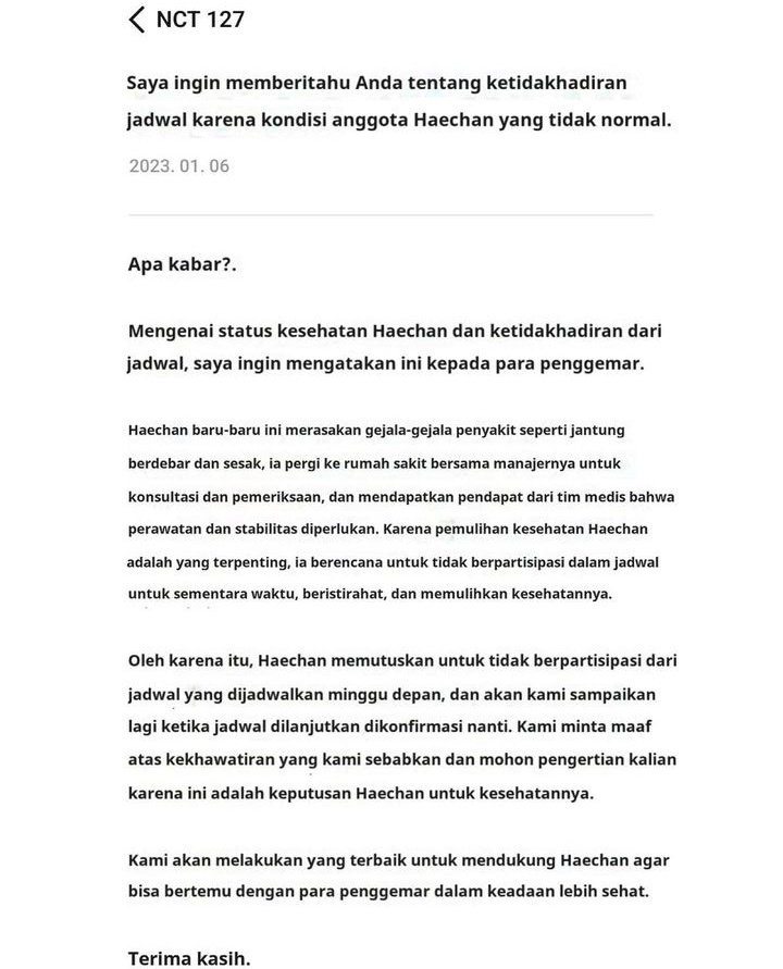 haechanmanado's tweet photo. takut bgt God.... Haechan semoga segera pulih cintaku 😭 https://t.co/QlSONtbmzH