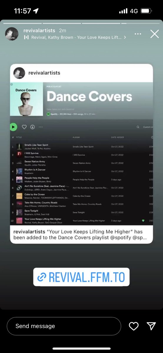 revivalartists's tweet photo. Your Love Keeps Lifting Me Higher” has been added to the Dance Covers playlist @spotify 
@joinourrevival 

#joinourrevival #newmusic 

Stream here - https://t.co/p58fd3kIv7 https://t.co/tpAxASQ9qo