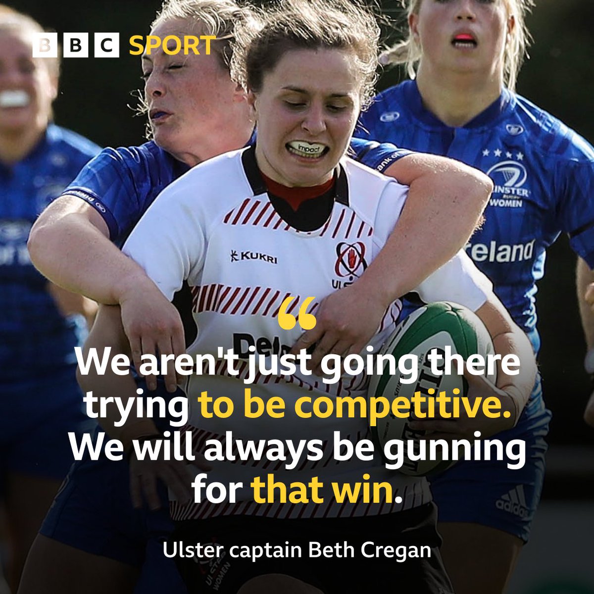 BBCSPORTNI's tweet photo. The Women's Interpros are BACK 🤩💪

We caught up with @UlsterRugby captain Beth Cregan ahead of the series 🏉

📺💻 Watch Munster v @UlsterRugby live on @BBCiPlayer &amp; @BBCSport website from 4:45pm on Saturday 

#bbcrugby